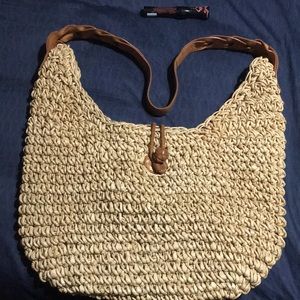 Eddie bower straw purse